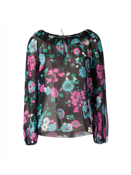 Silk floral blouse