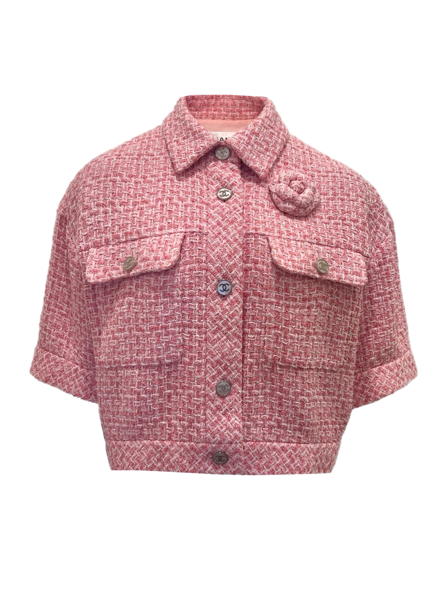 Pink tweed jacket