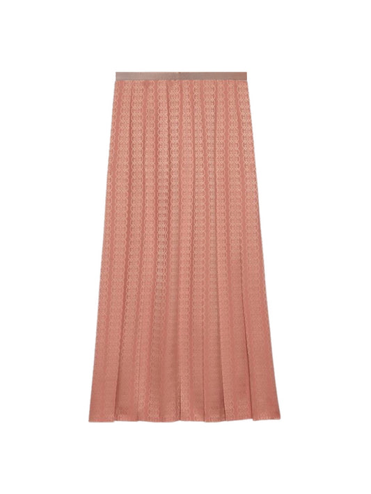 Monogram silk skirt