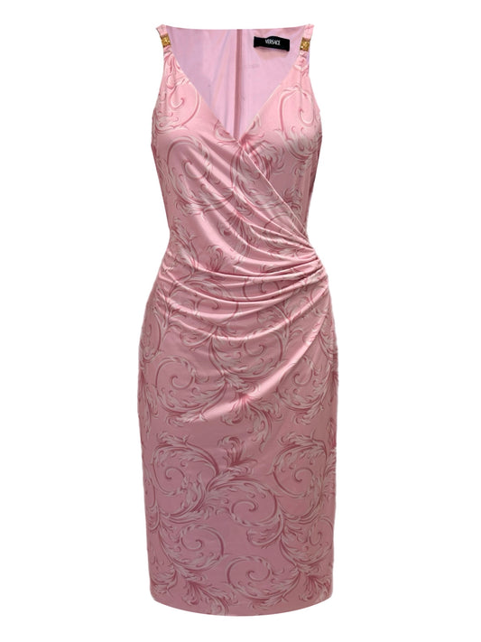 Baroque print dress