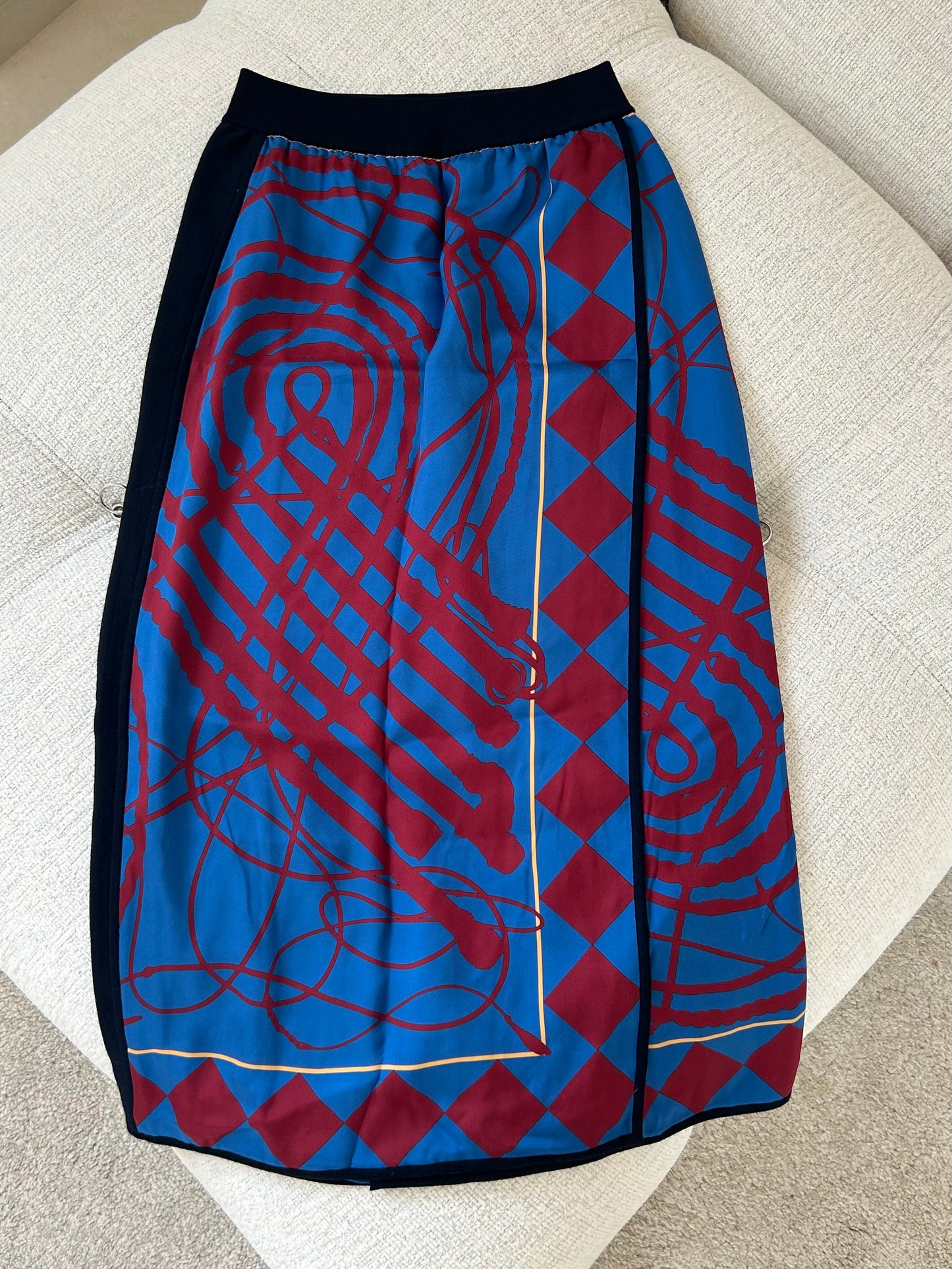 Silk and wool skirt