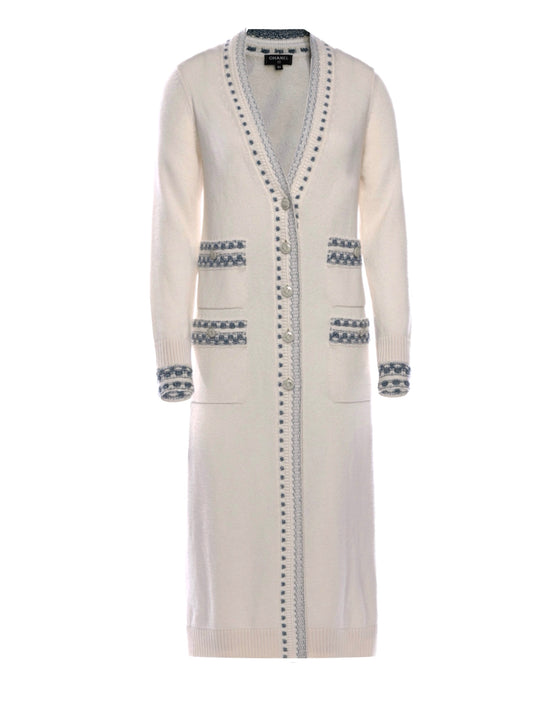 Long cashmere cardigan