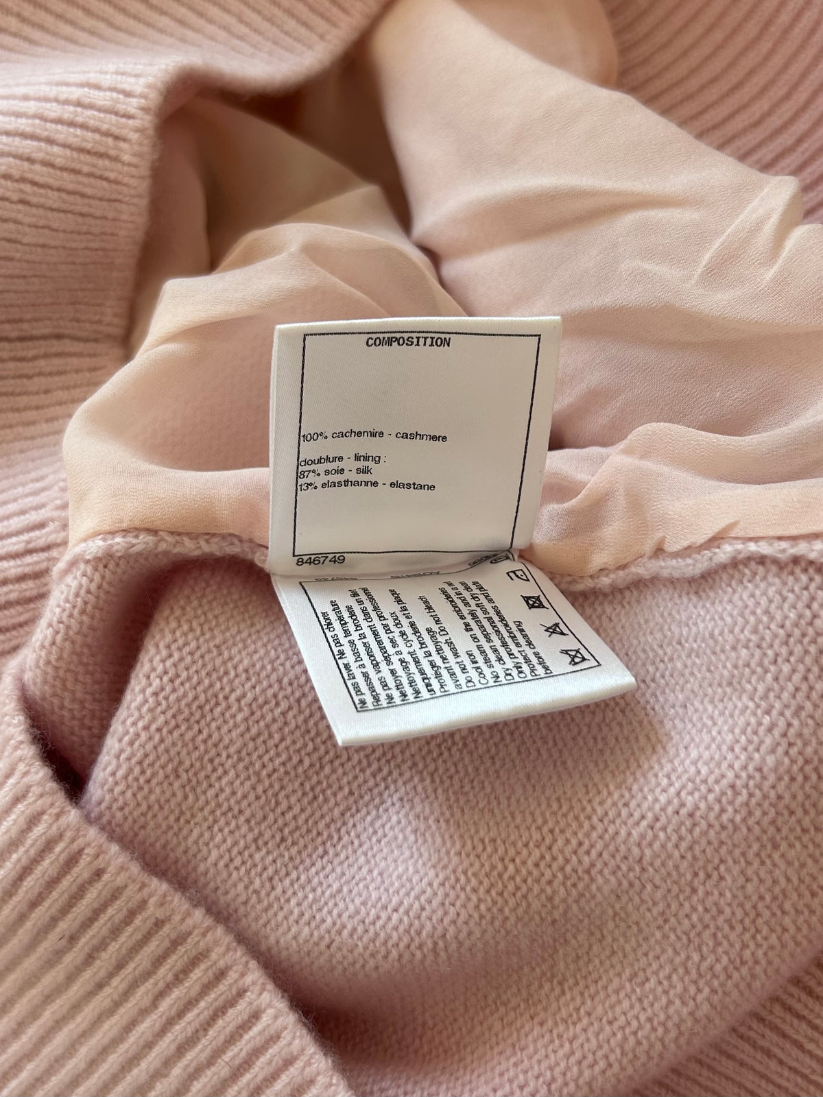 Baby pink pearls crystals sweater
