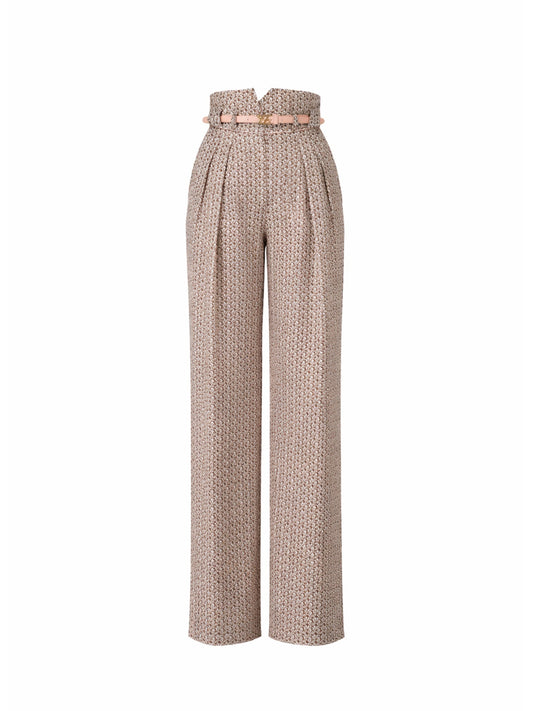 Silk belted pants