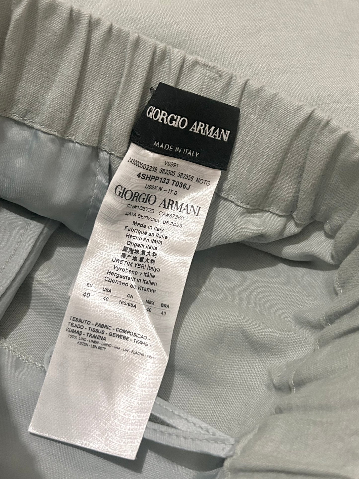 Almond green linen suit