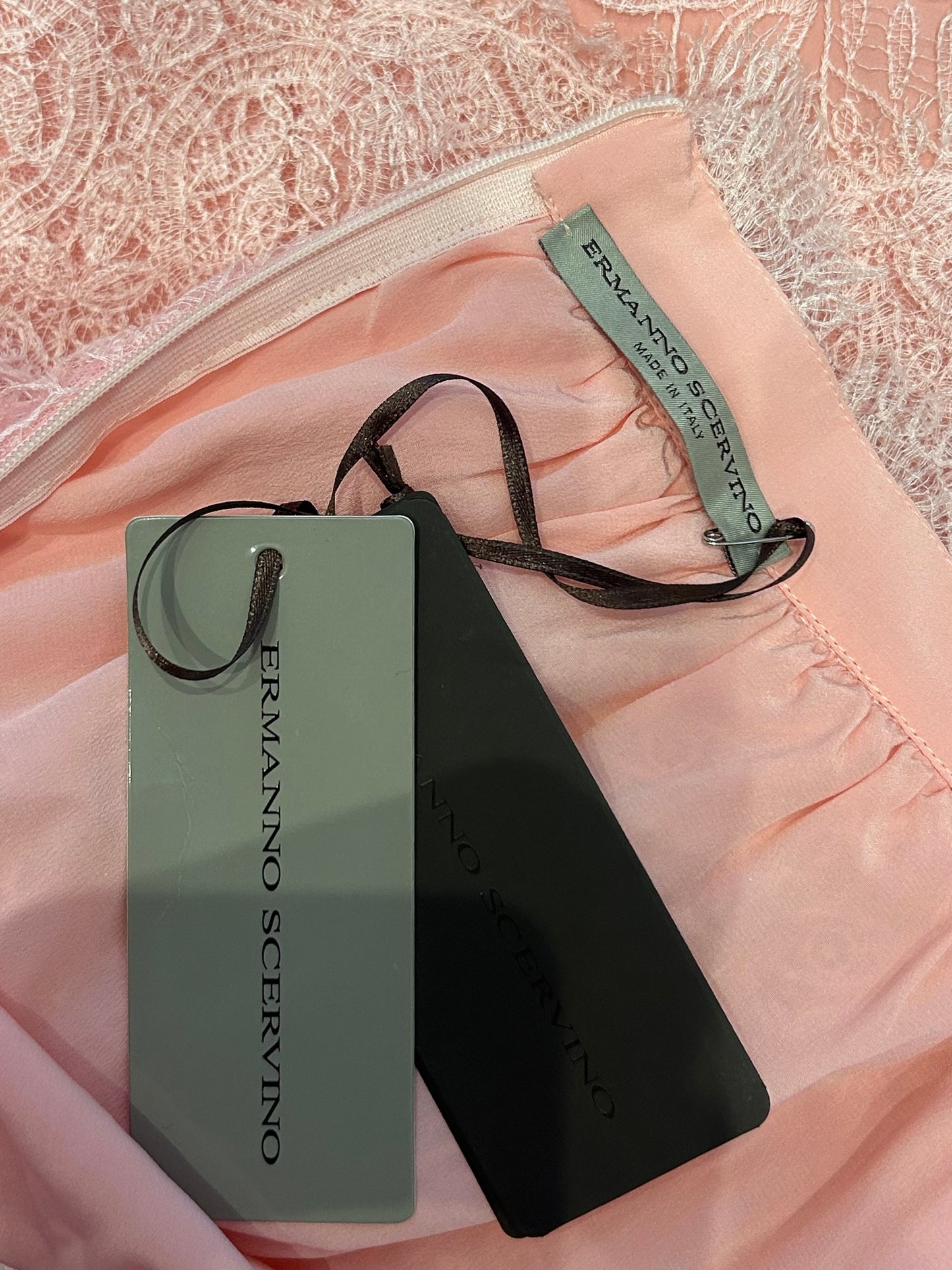 Baby pink lace skirt