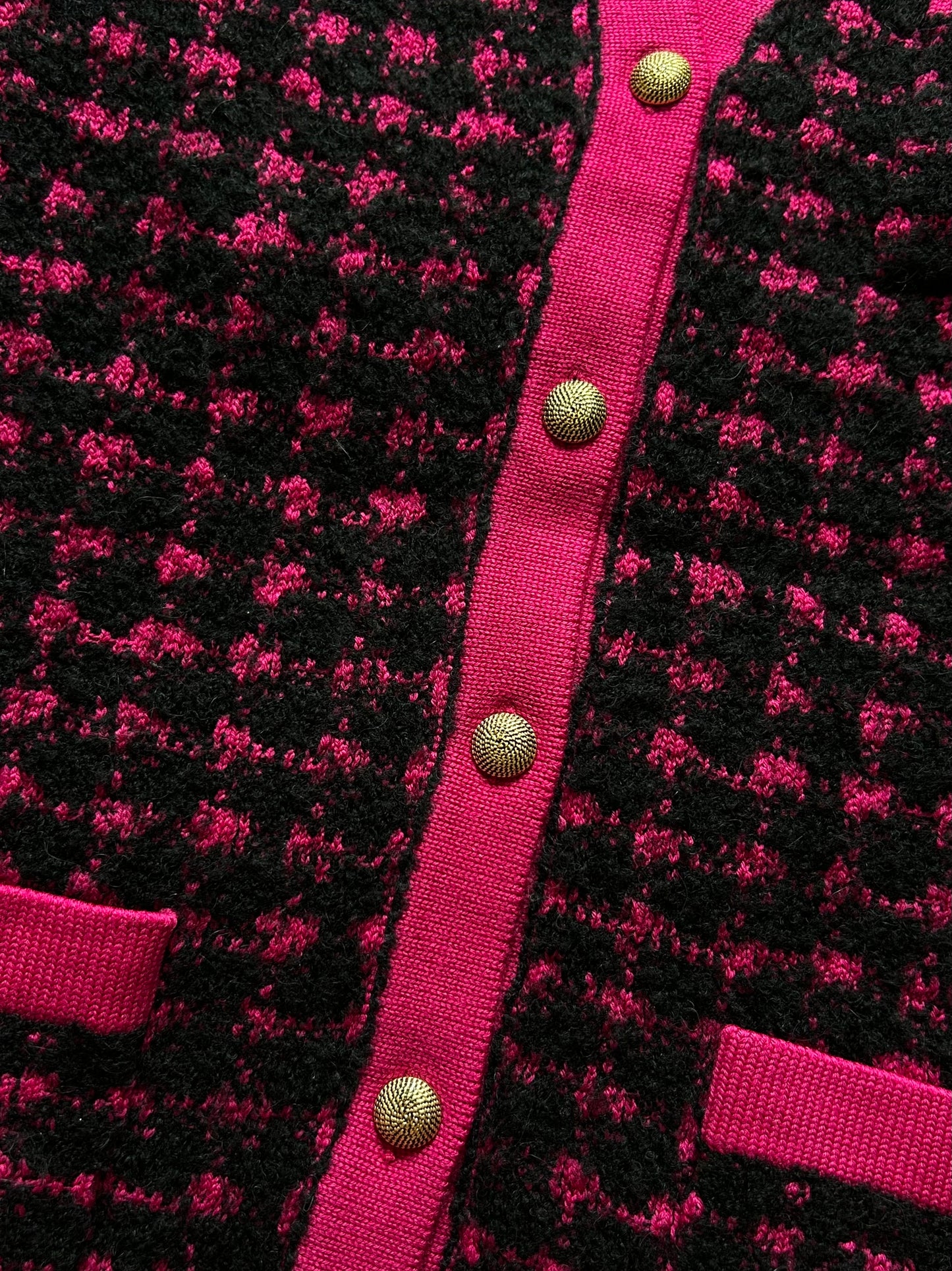Tweed effect wool cardigan