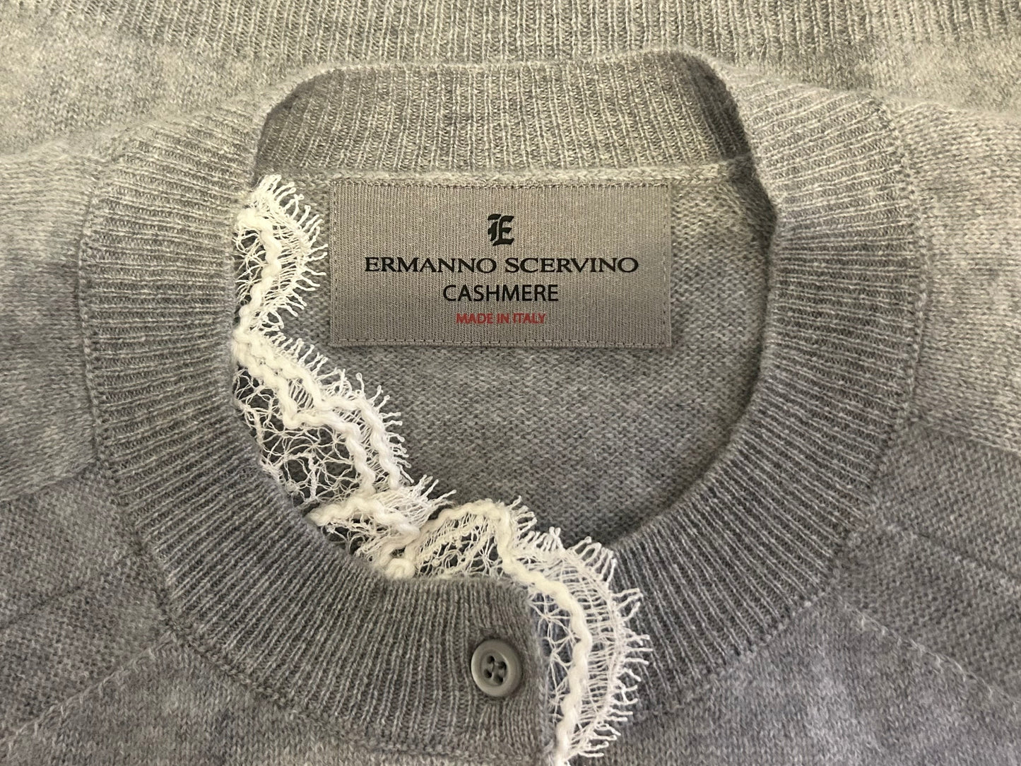 Cachemire and lace cardigan