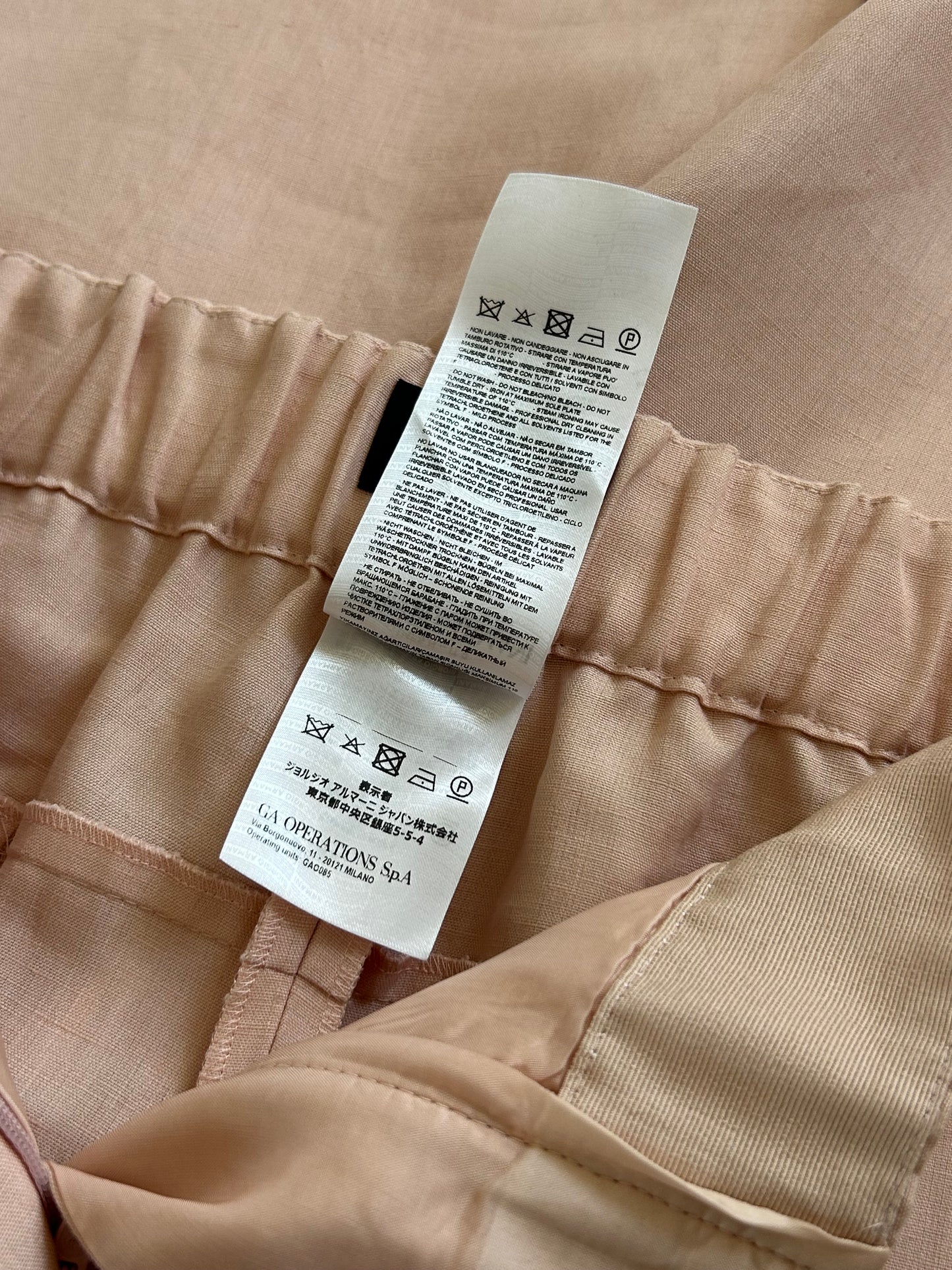 Light pink linen suit