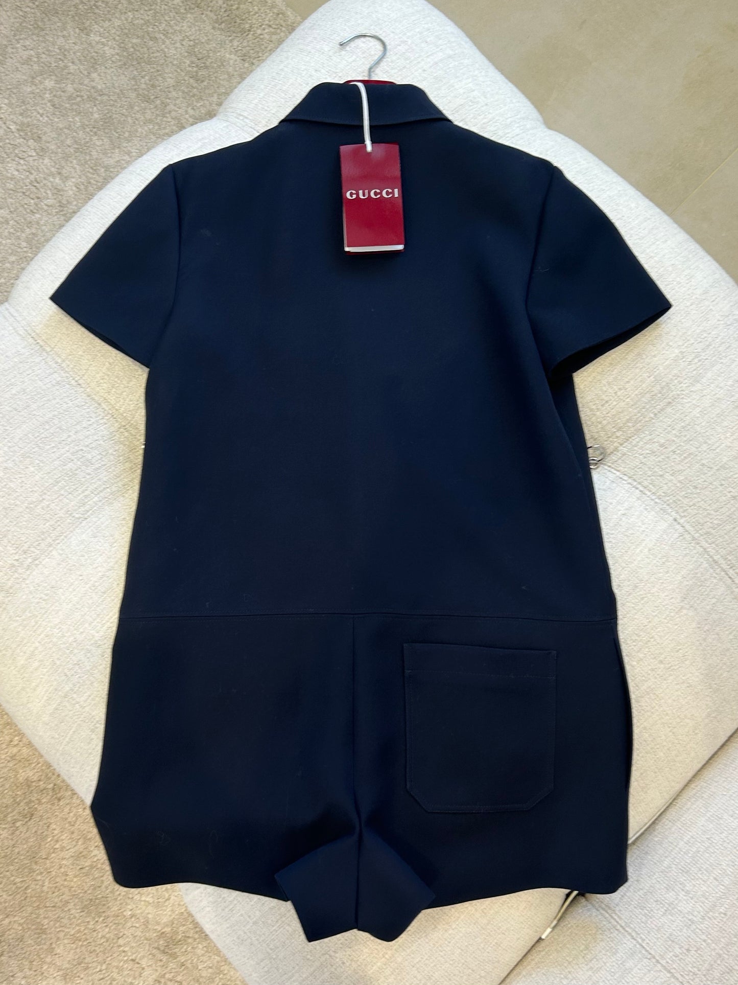 Navy horsebit jumpsuit