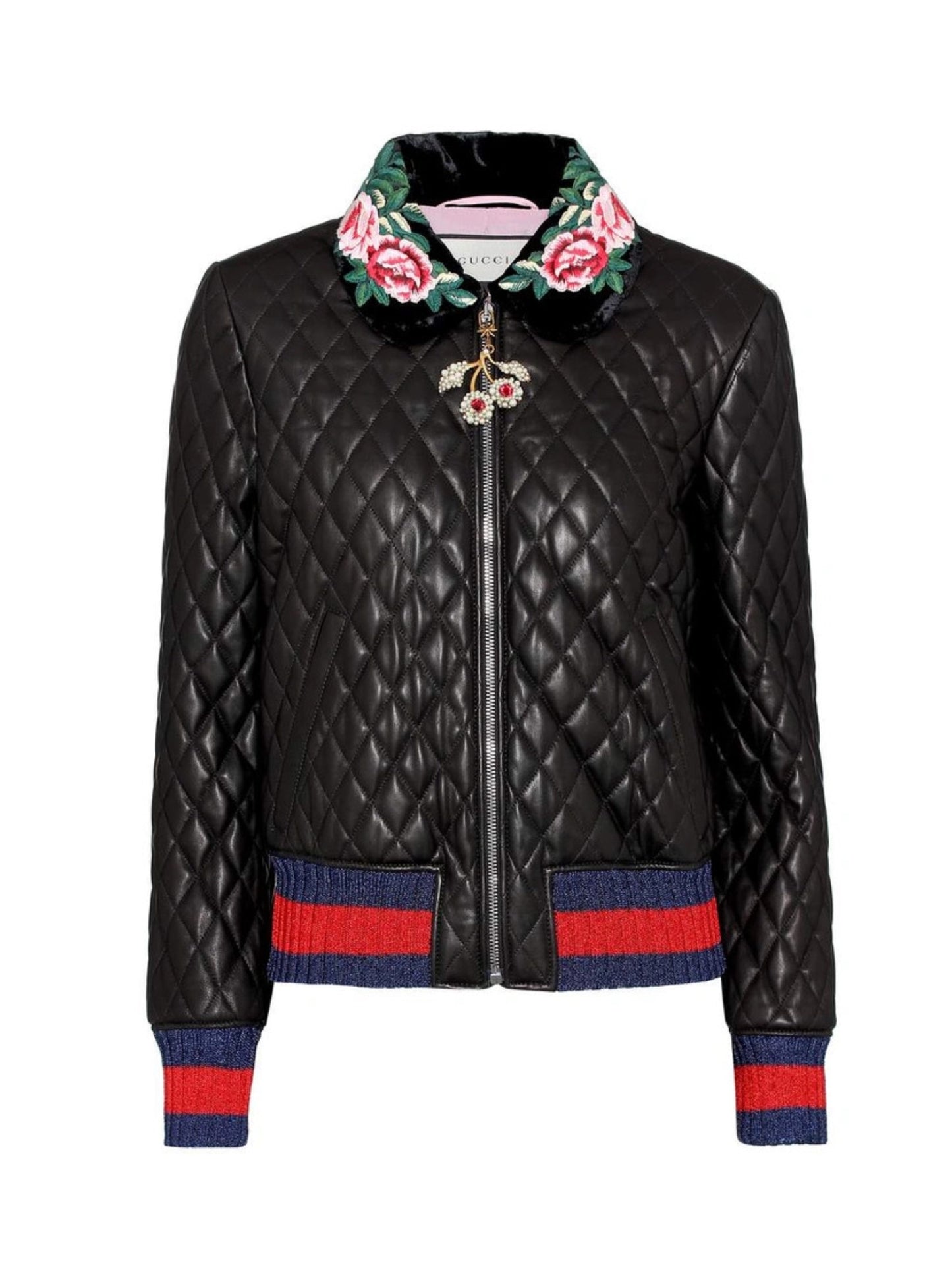 Quilted leather jacket