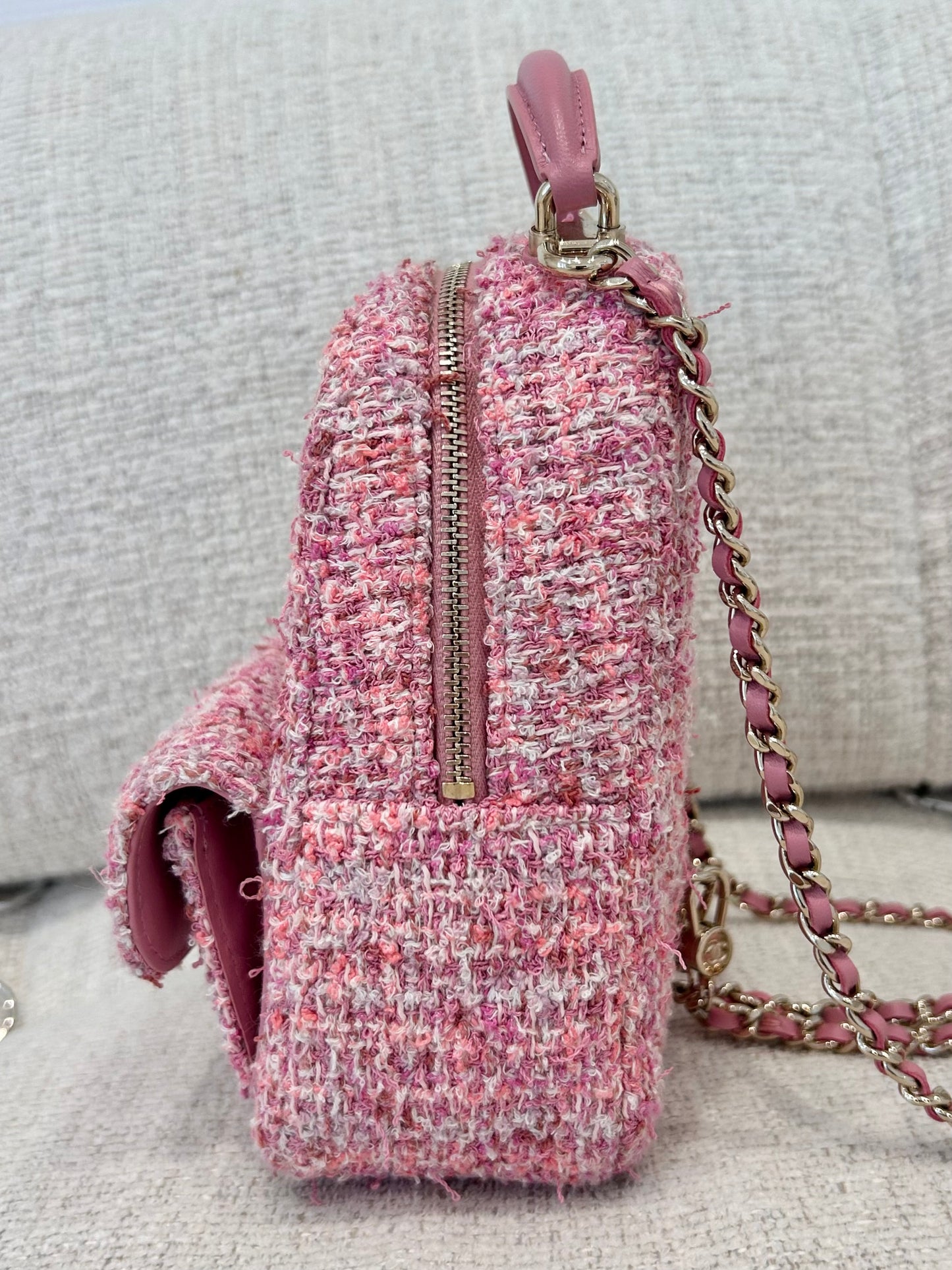 Mini tweed backpack