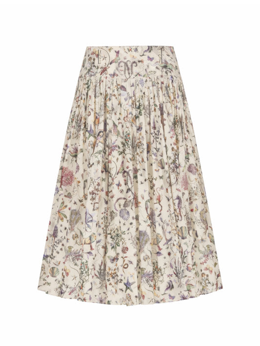 Printed coton skirt