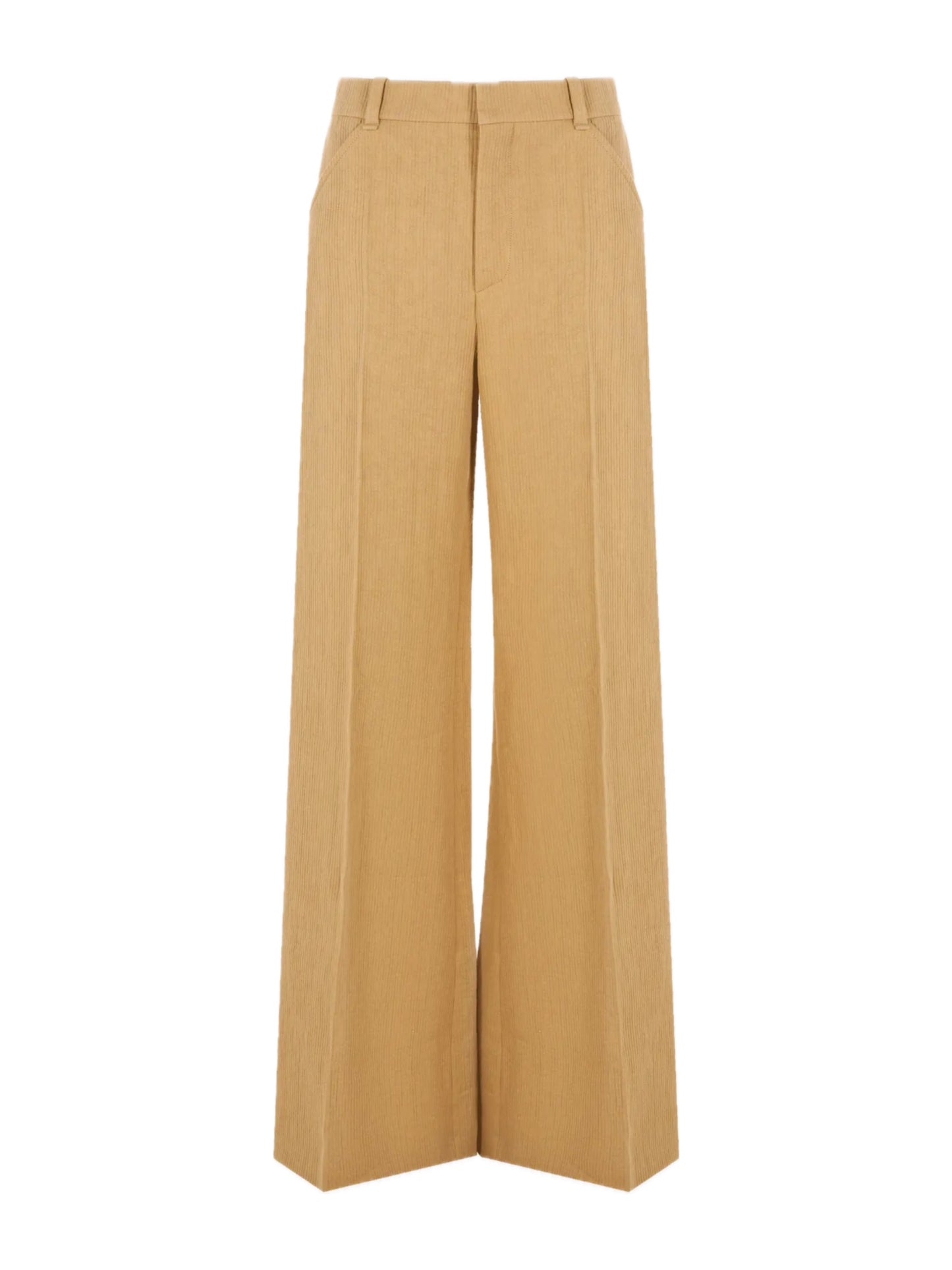 Beige linen pants