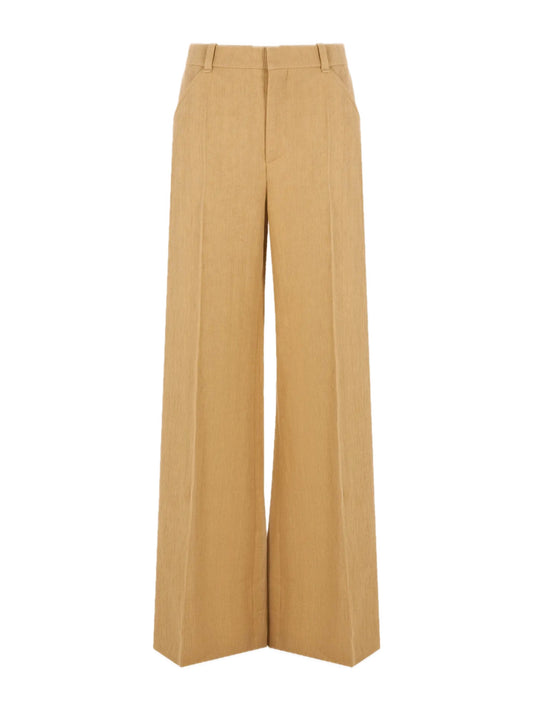 Beige linen pants