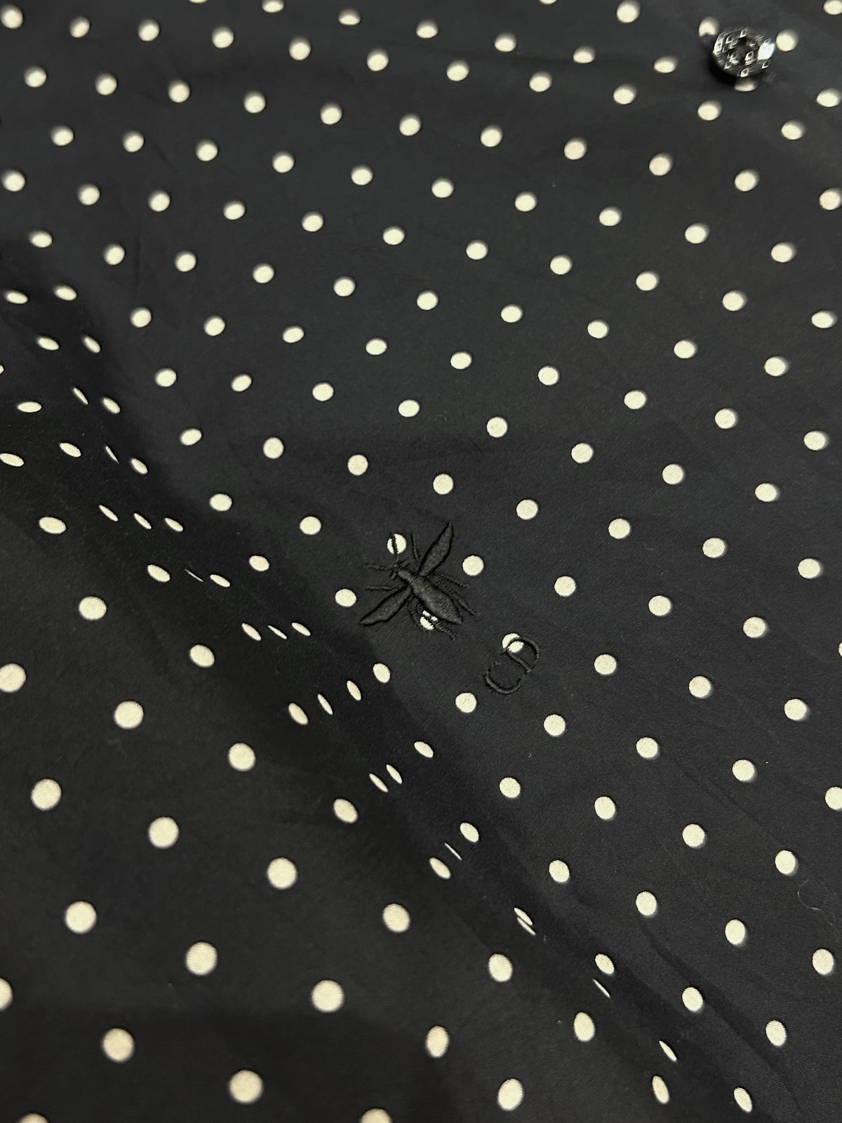 Navy polka shirt
