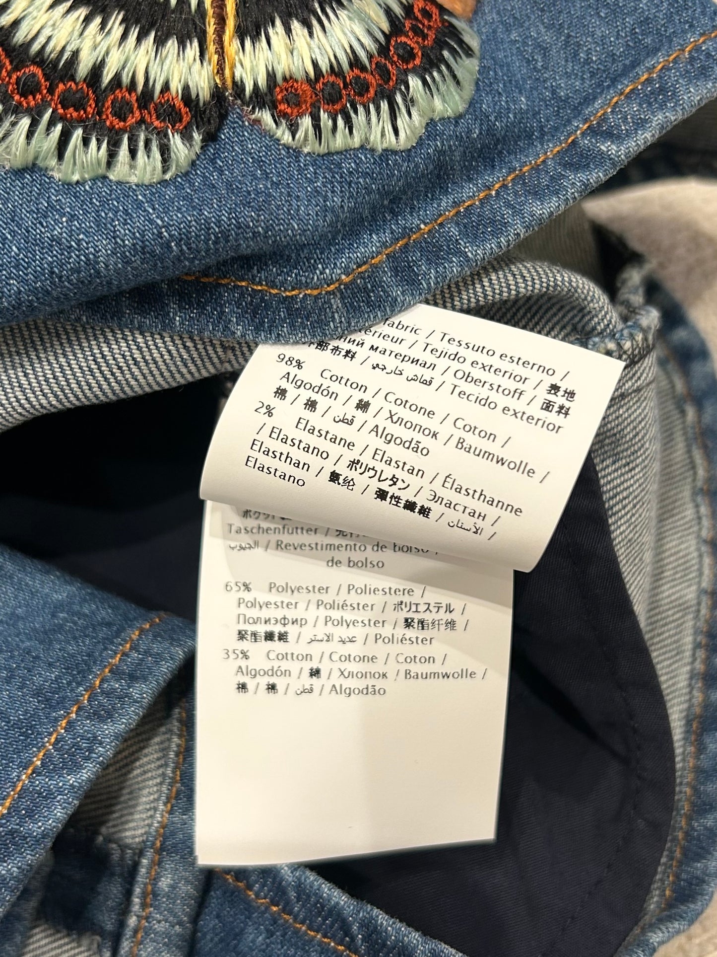Denim butterflies shorts