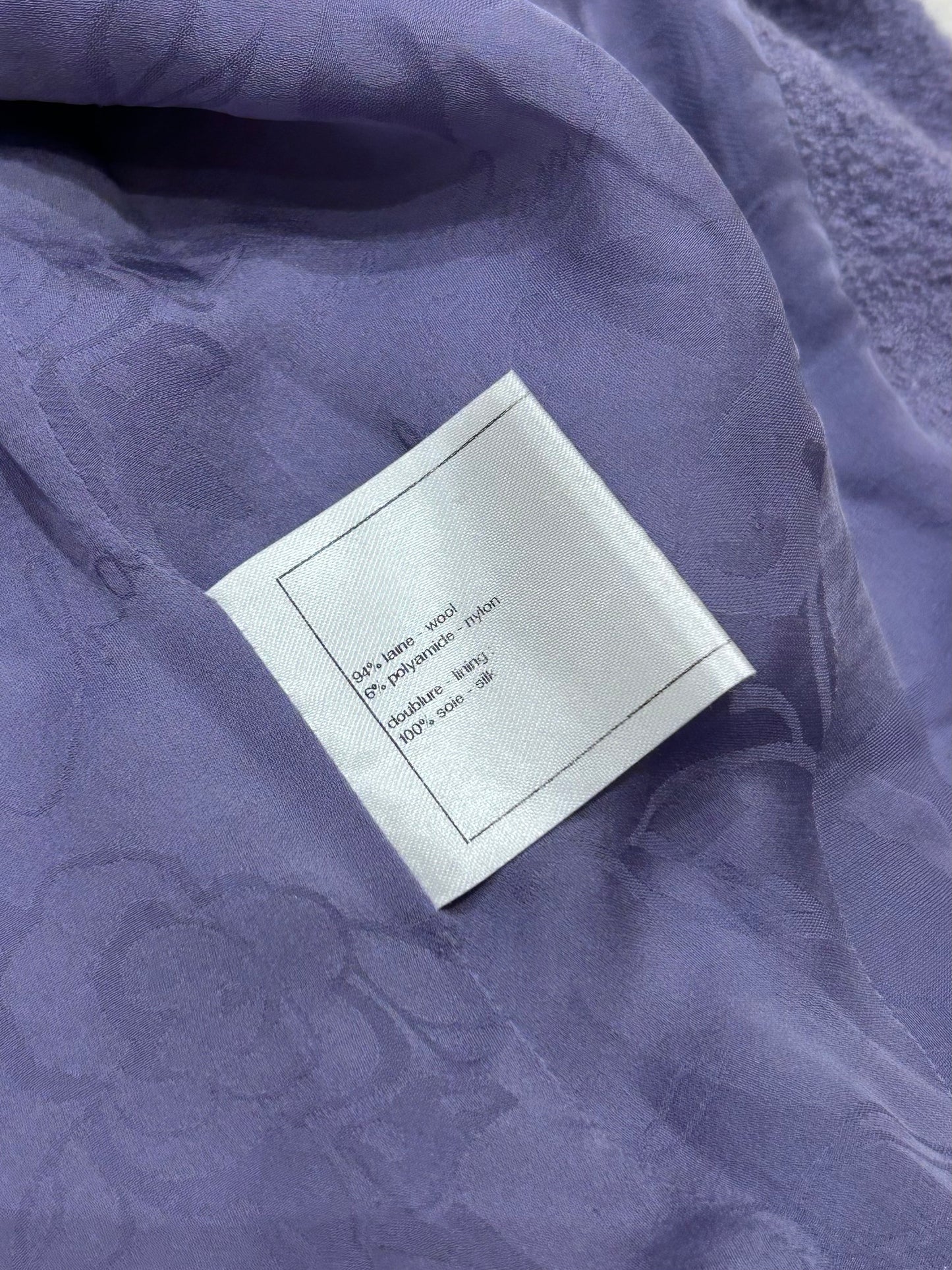 Purple tweed suit