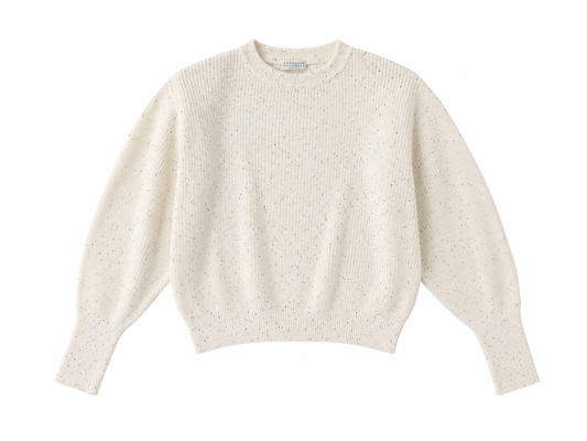 Cream sequin sweater
