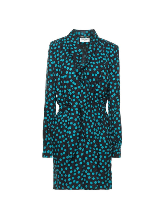 Polka wrap dress