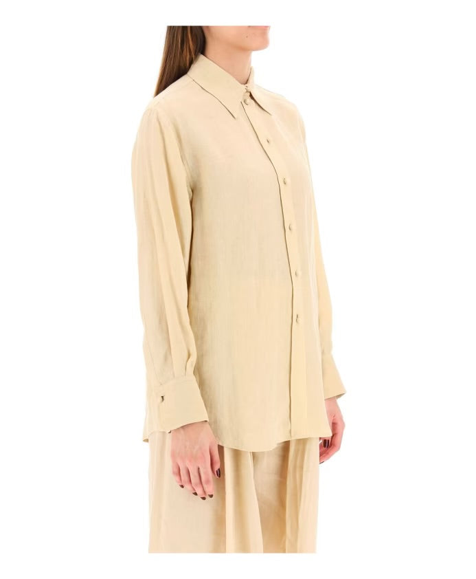 Beige linen shirt