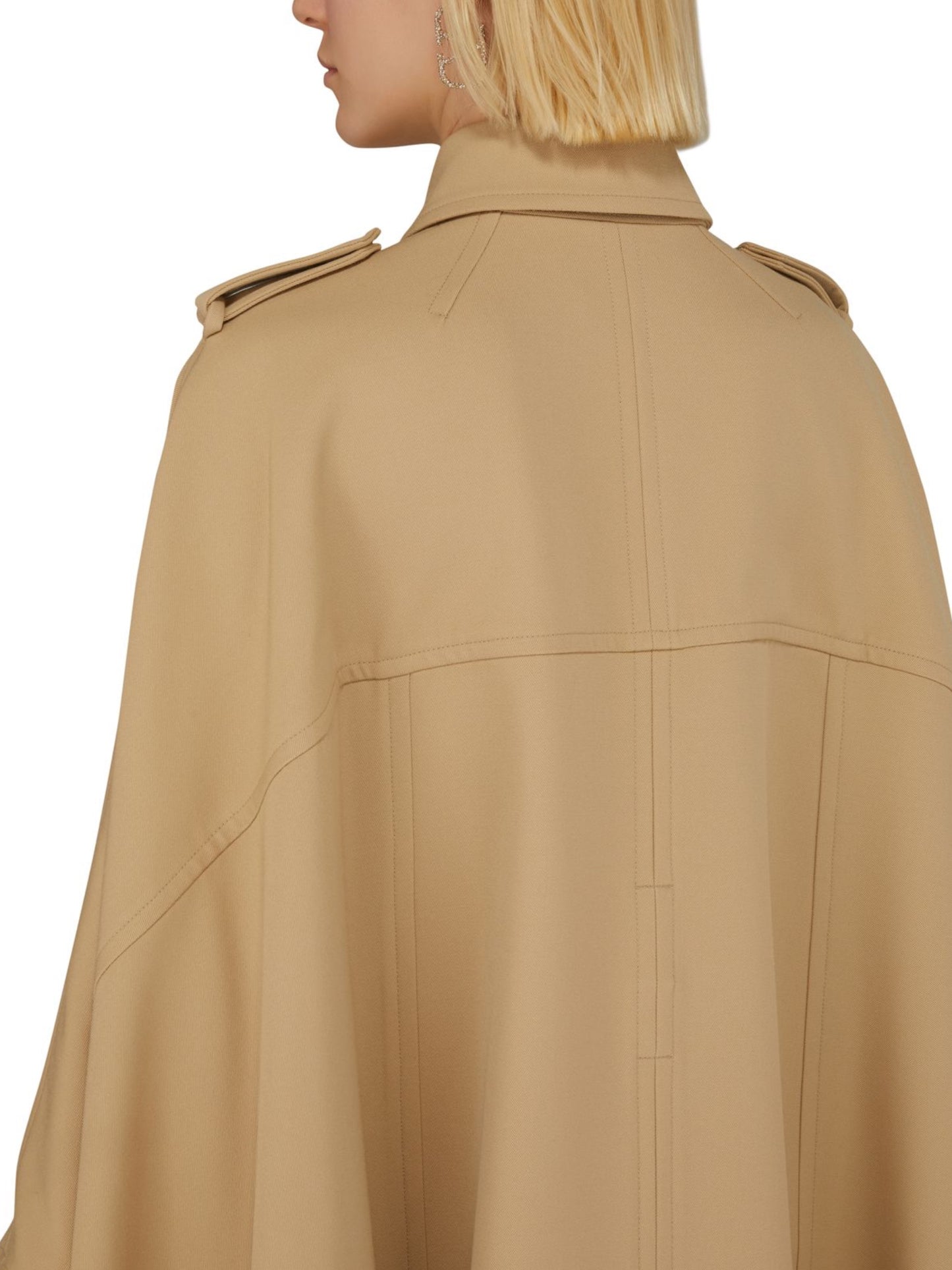 Beige cape trench