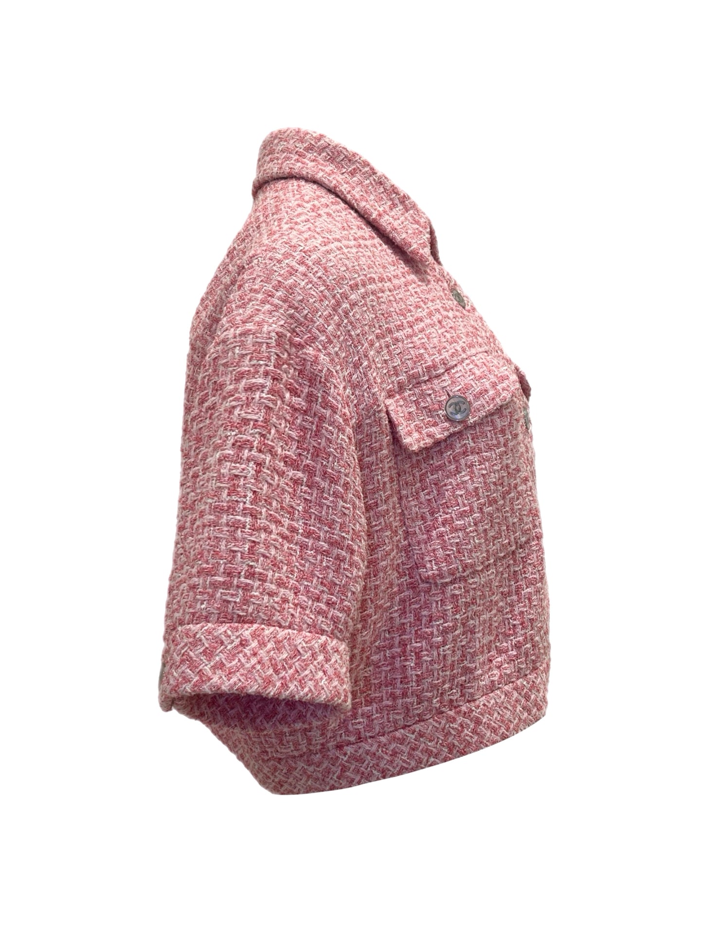 Pink tweed jacket