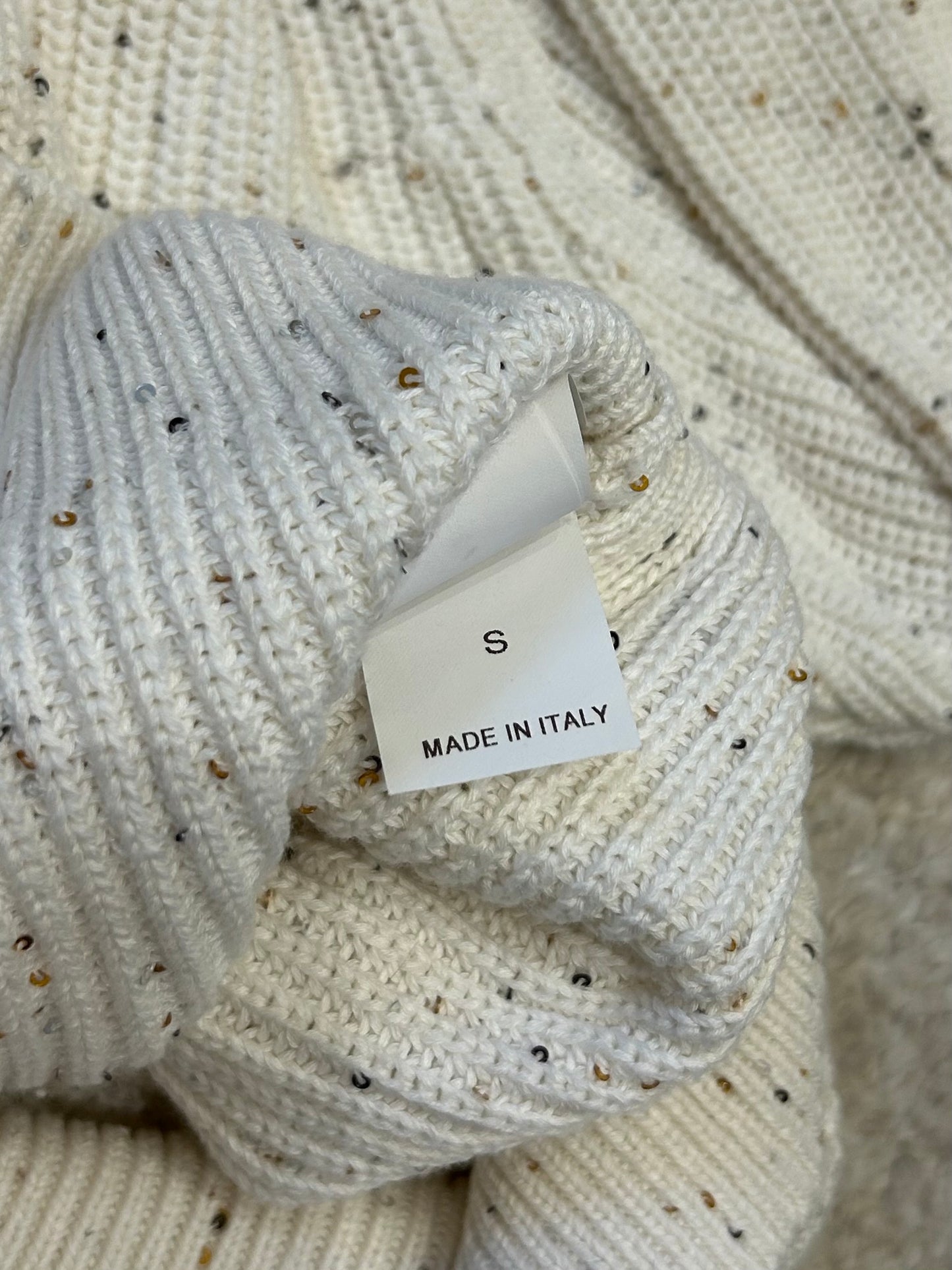 Cream sequin sweater