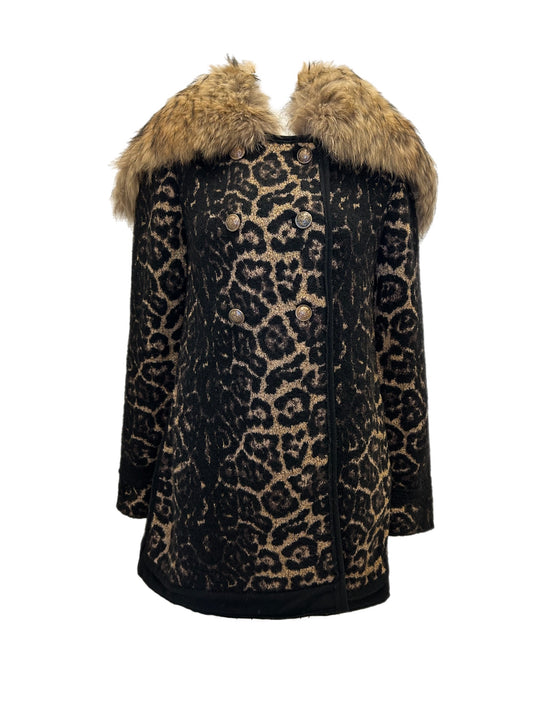 Leo coat fur collar