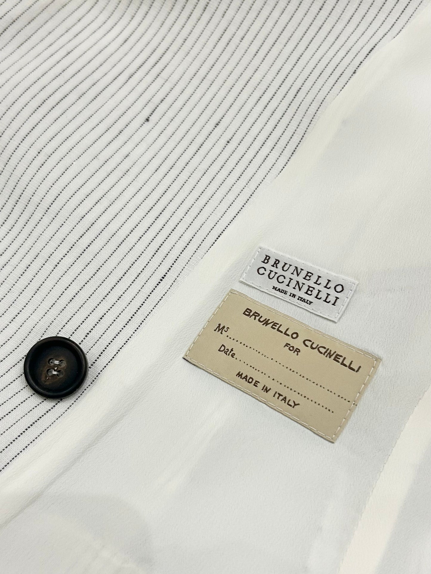Three-piece pinstripes suit
