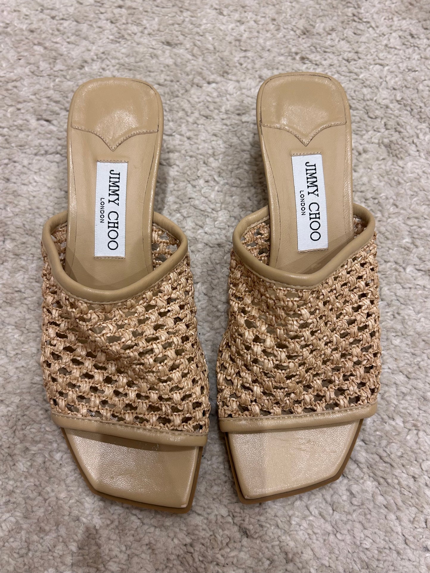 Raffia mules