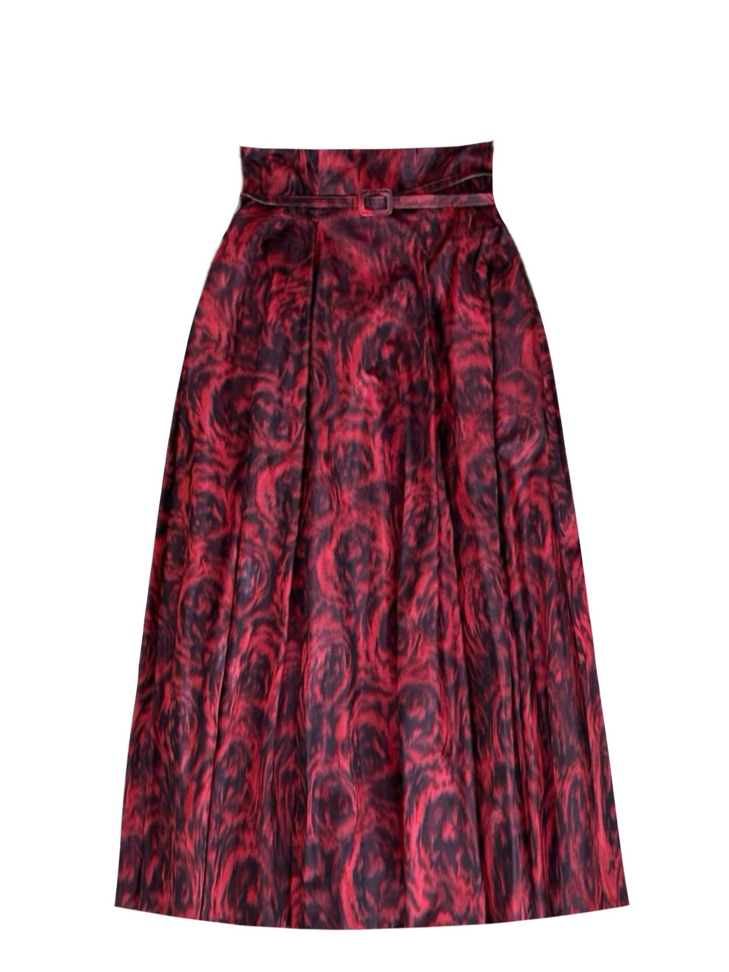 Red silk taffeta set