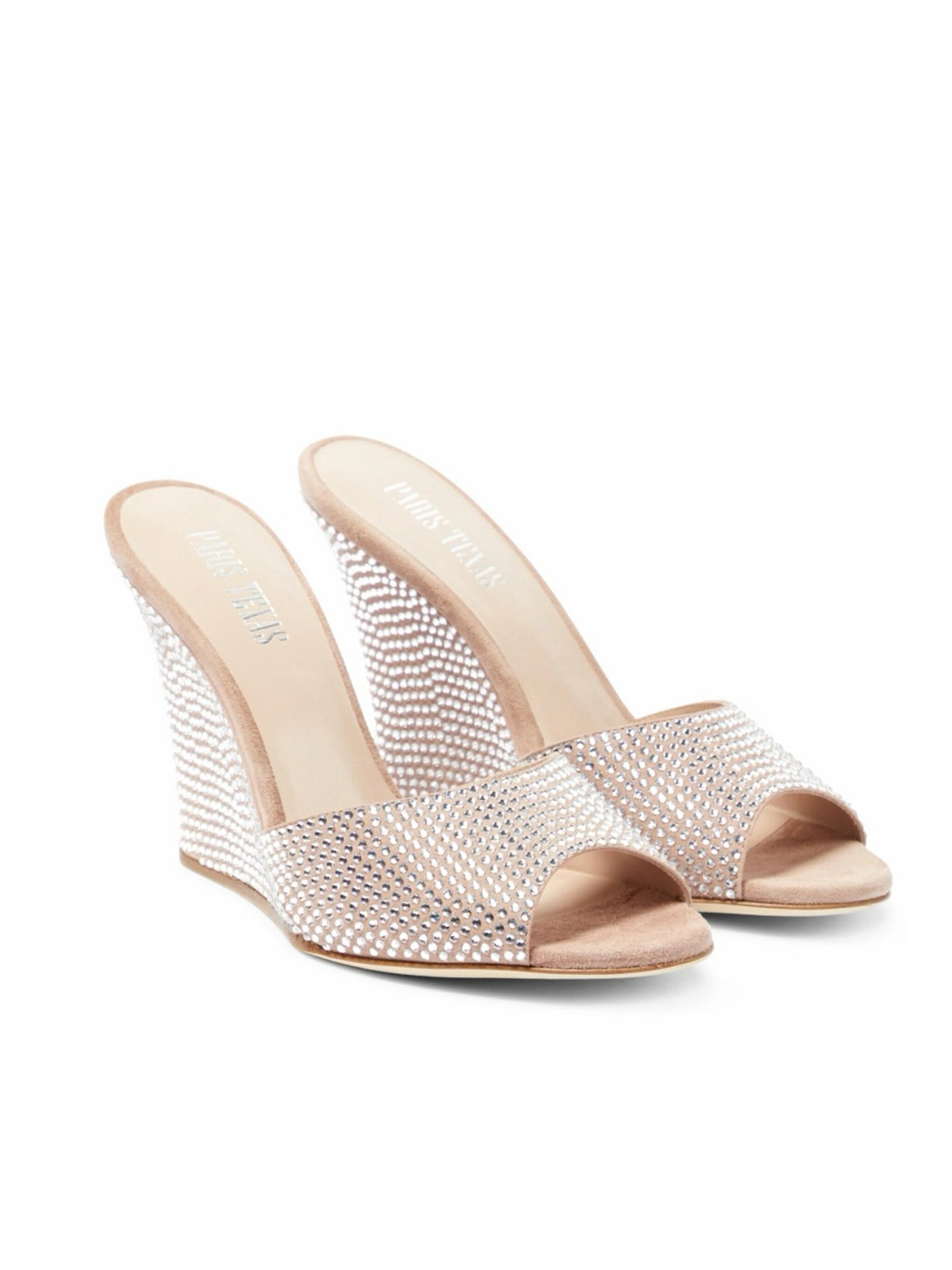 Nude strass mules