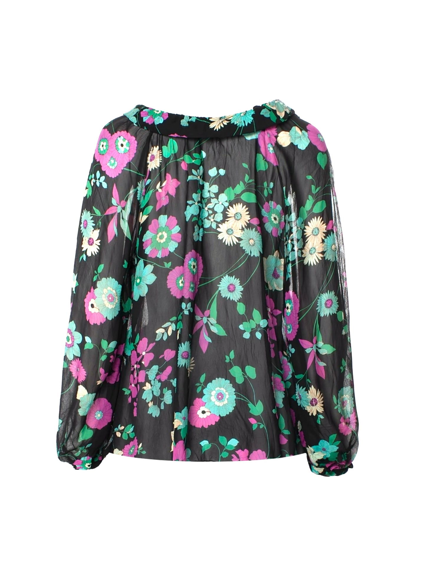 Silk floral blouse