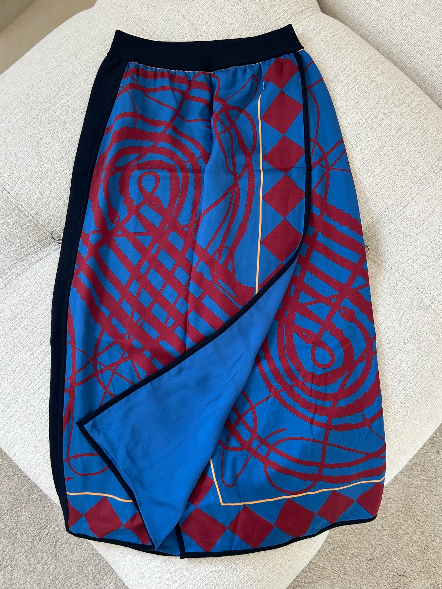 Silk and wool skirt