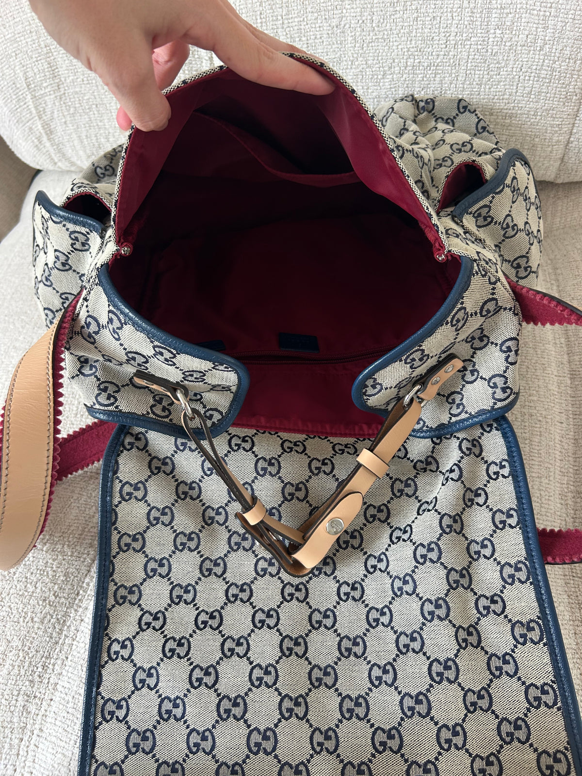 GG Canvas Diaper Bag