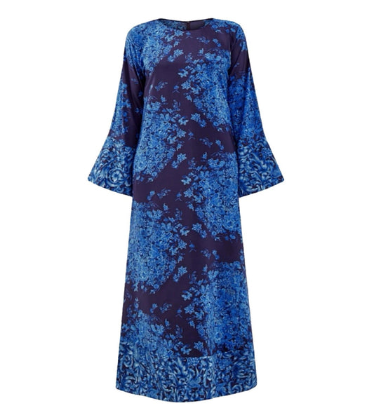Blue floral dress