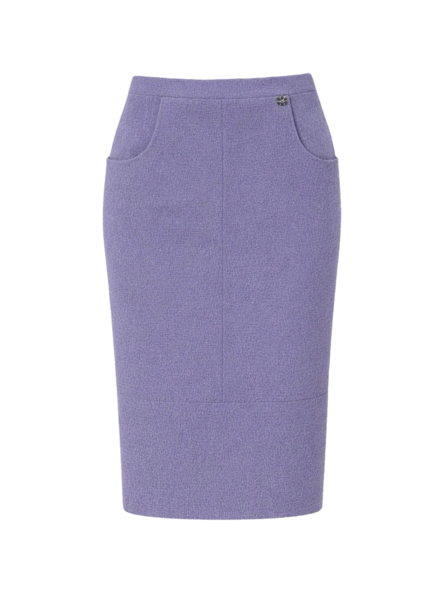 Purple tweed suit