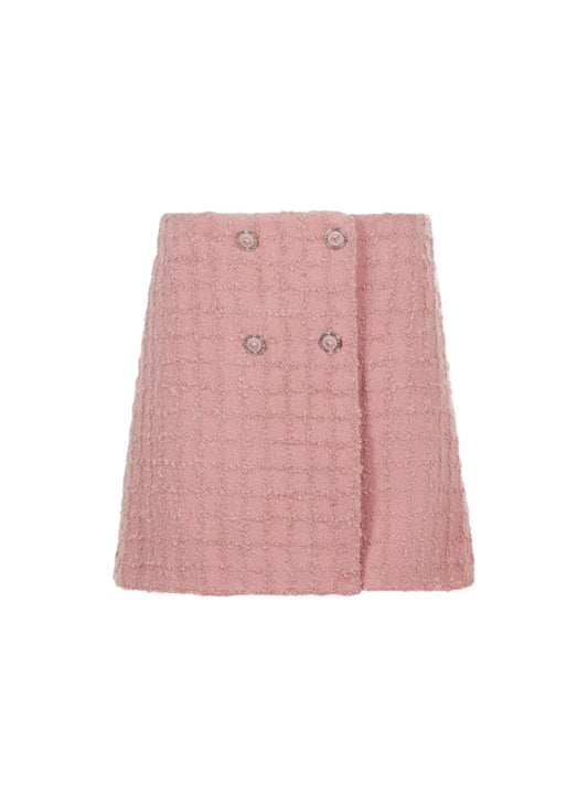 Pink tweed skirt