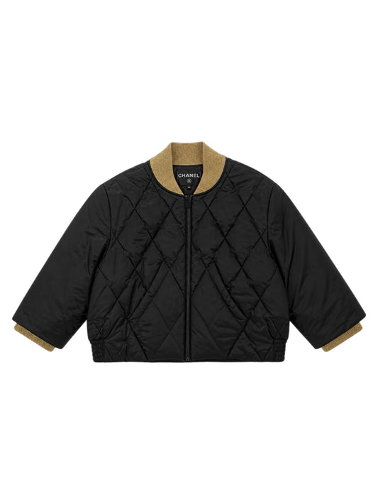 Quilted cropped puffer jacket
