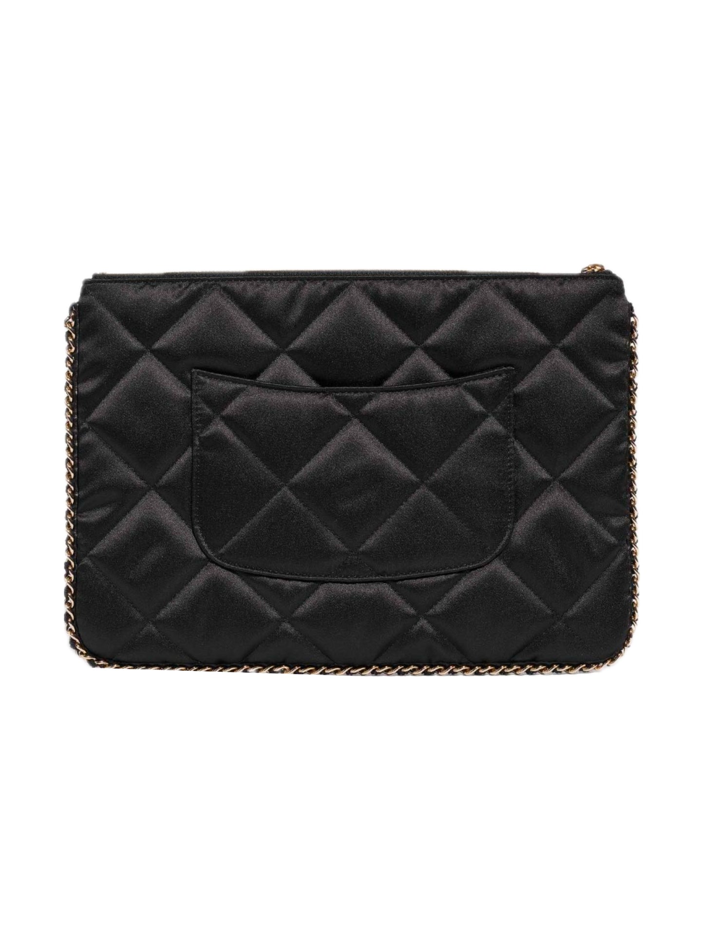 Quilted chain clutch