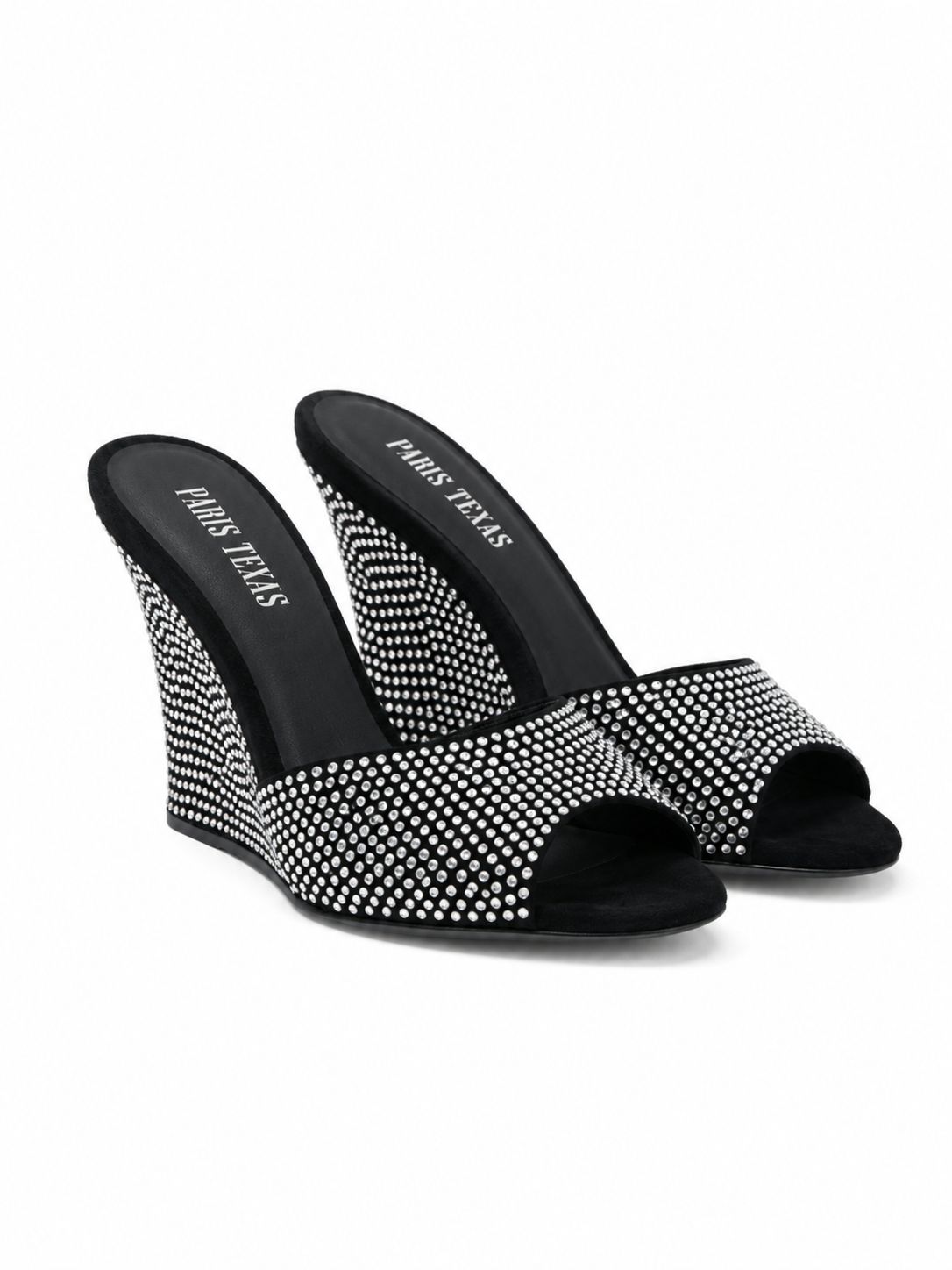 Black strass mules
