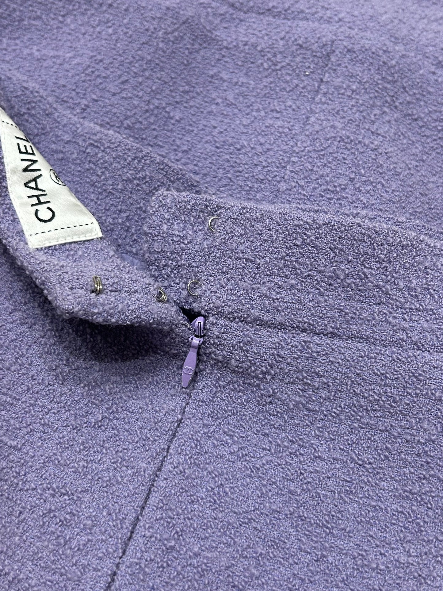 Purple tweed suit