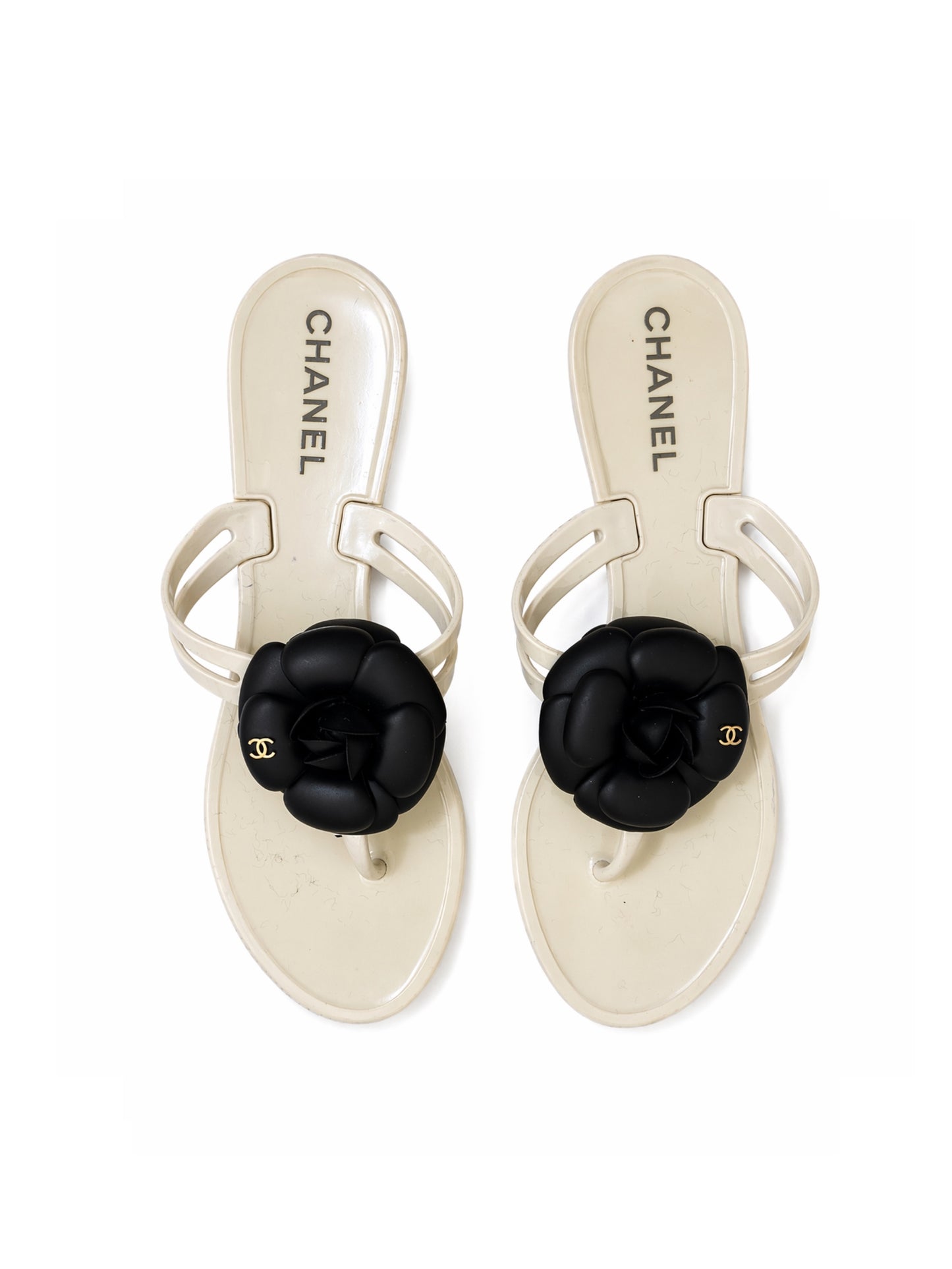 Camelia flip flop cream