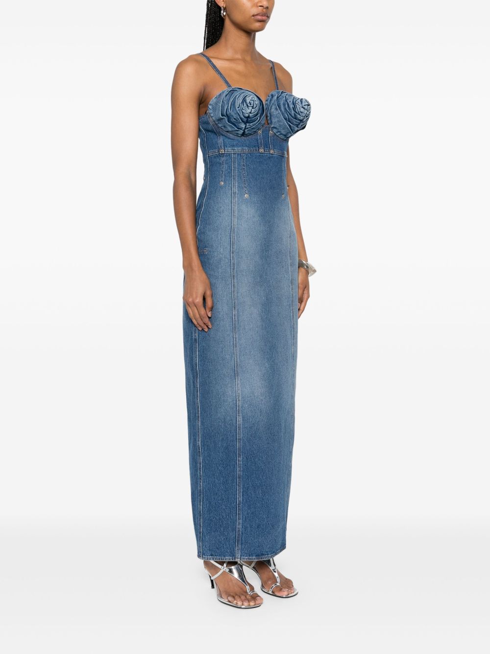 Iconic cone cups denim dress