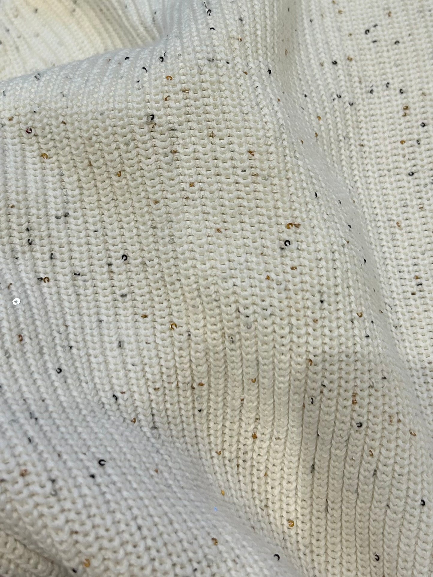 Cream sequin sweater