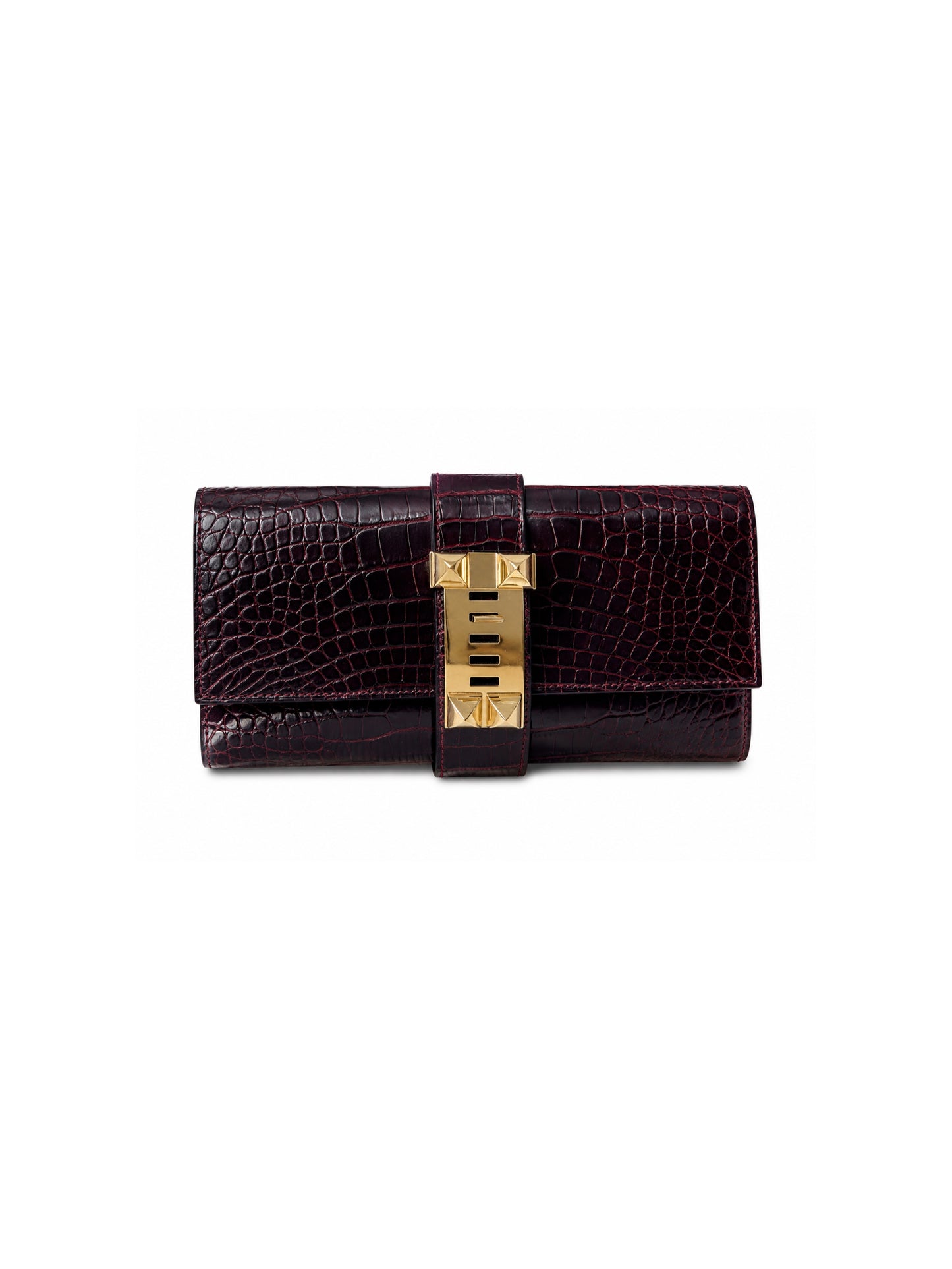 Médor shiny burgundy alligator