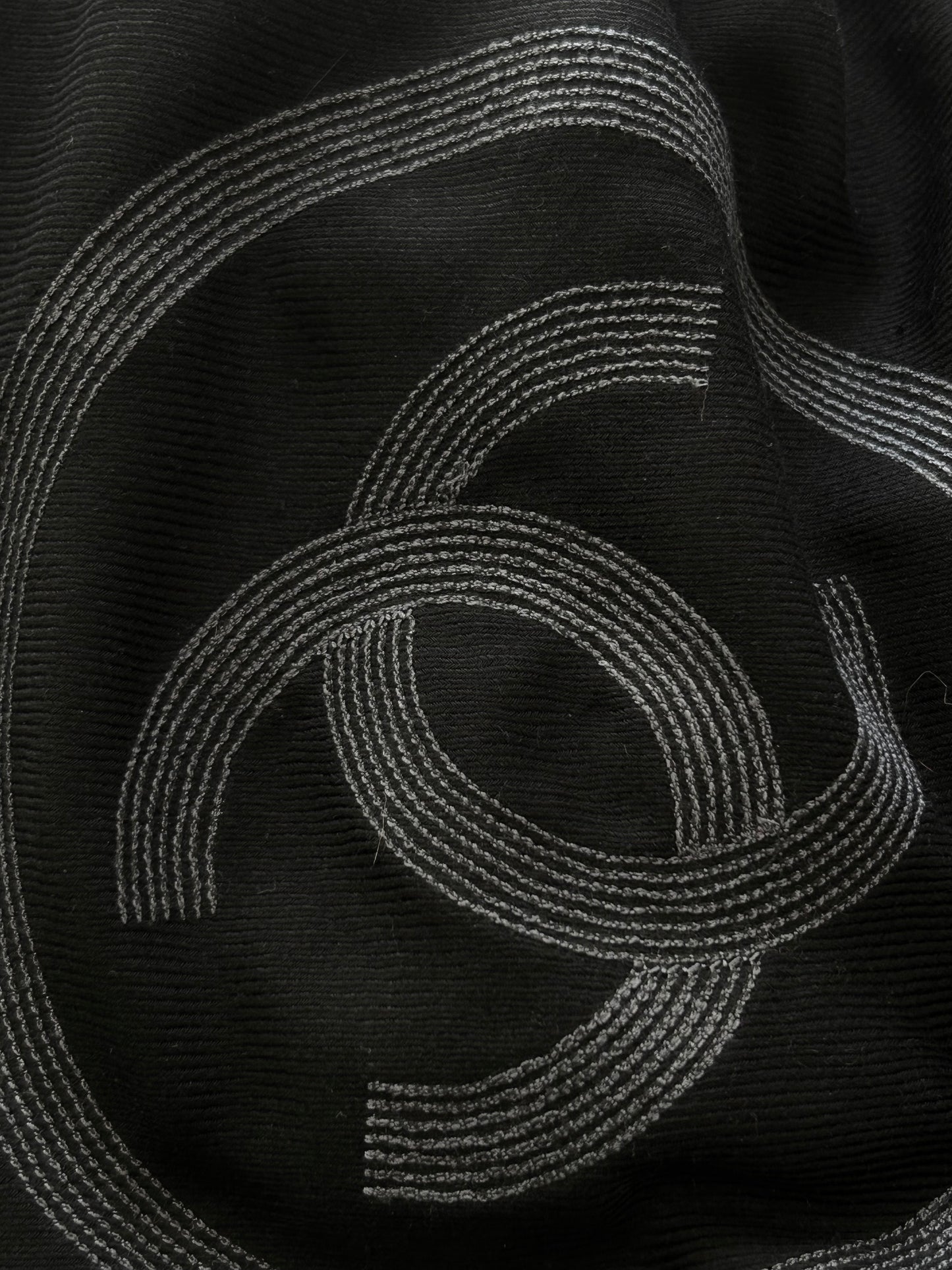 Black sequin scarf