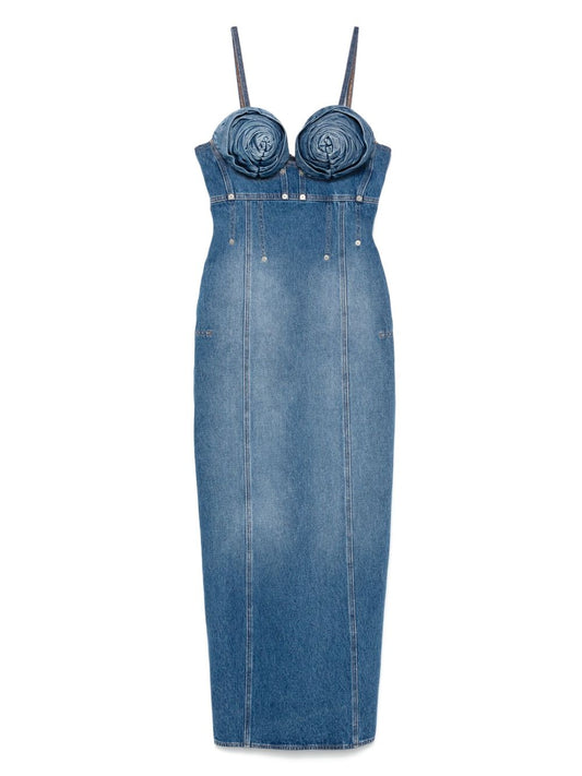 Iconic cone cups denim dress