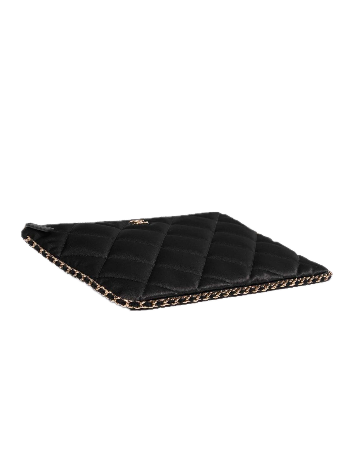 Quilted chain clutch